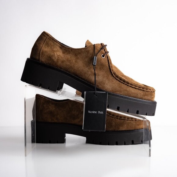 Massimo Dutti Womens Suede Moccasins Chunky Brown US 6.5 EU 37 NWD 1528/450 - Picture 7 of 10